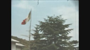 LANZO, İTALYA MAYIS 1958: 50 'lerde Lanzo Tepesi manzarası