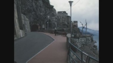 LEVANTO, İtalya MAYIS 1968: 60 'larda Levanto köyü manzarası