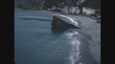 LEVANTO, İtalya Mayıs 1968: 60 'larda Levanto kıyı manzarası
