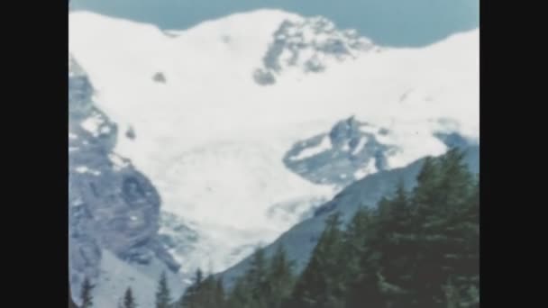Dolomiteiten Italië Oktober 1964 Top Bergen Panoramische Opname Jaren — Stockvideo