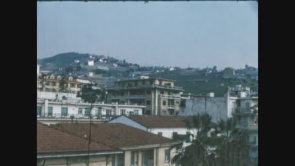 Санремо Италия Май 1963 Авиационная Панорама Сан Ремо — стоковое видео