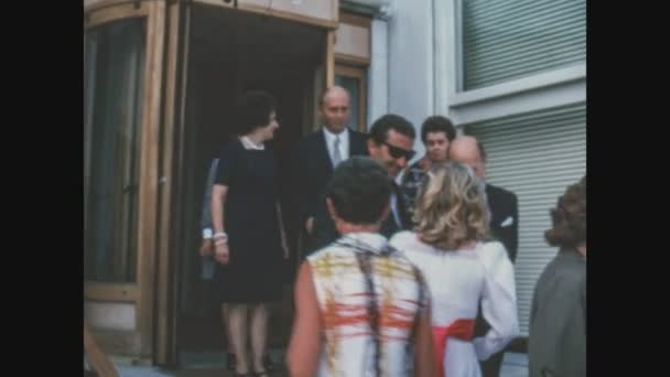 Sanremo Itálie Květen 1982 Recepce Svatební Scény Letech — Stock video