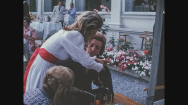 Sanremo Italy May 1982 Reception Wedding Scene — 图库视频影像