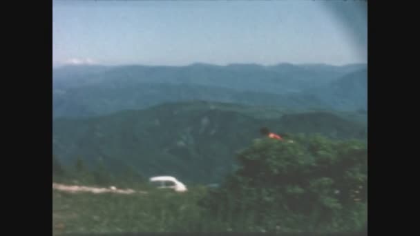 Zavattarello Italy May 1958 Zavattarello Hill Landscape — Stock Video