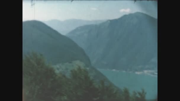 Lanzo Itálie Květen 1958 Lanzo Kopcovitá Krajina Letech — Stock video