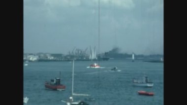 GAVRES, FRANCE MAYIS 1976: 70 'lerde Gavres liman görünümü
