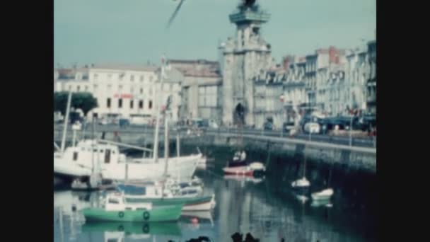Maille Frnace Květen 1977 Maillezais Port View — Stock video