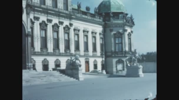 Vienna Rakousko Květen 1969 Muzeum Belvedere Vídni Letech — Stock video