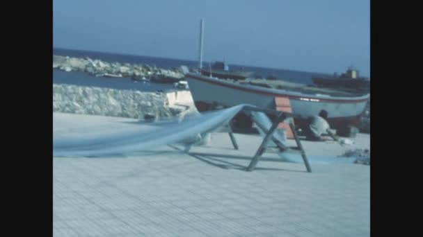 Matera Ιταλια Ιουνιοσ 1975 Θέα Στο Λιμάνι Της Matera Στη — Αρχείο Βίντεο