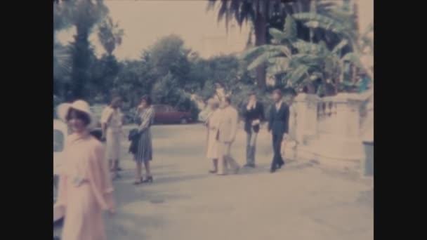 Sanremo Italy May 1968 Свадьба Открытом Воздухе — стоковое видео