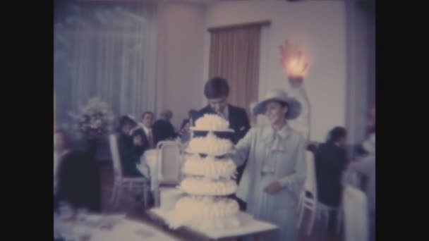 Sanremo Italien Mai 1968 Hochzeitsessen Den 60Er Jahren — Stockvideo