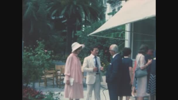 Sanremo Italien Maj 1968 Bröllopsfest Utomhus Talet — Stockvideo