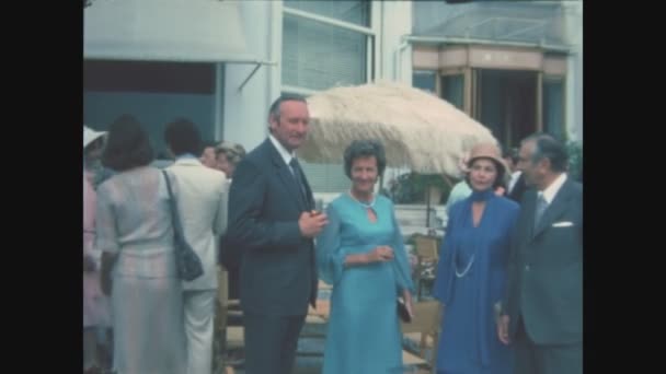 Sanremo Włochy Maj 1968 Scena Ślubna Świeżym Powietrzu Latach Tych — Wideo stockowe