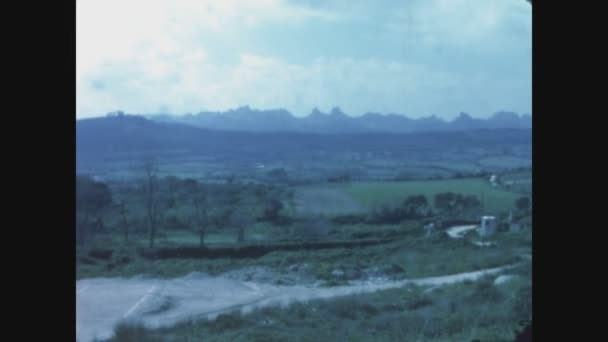 Sardinia Italy April 1980 Panorama Hinterland Sardinia 1980 Році — стокове відео