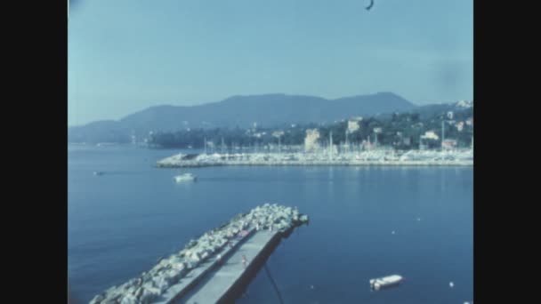 Como Ιταλια Μαϊοσ 1968 Τοπίο Της Λίμνης Κόμο Στη Δεκαετία — Αρχείο Βίντεο