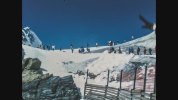 Dolomites Italia Diciembre 1975 Glaciar Cima Montaña Los Años — Vídeos de Stock