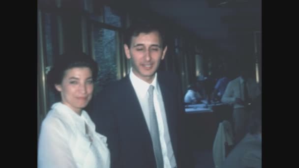 Pavia Itália Maio 1976 Almoço Casamento Restaurante Nos Anos — Vídeo de Stock