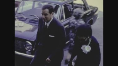 PALERMO, İTALYA MAYIS 1964: 60 'larda düğün davetlileri geldi