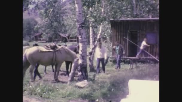 Dallas Stati Uniti Giugno 1962 Ranch Con Cavalli Negli Anni — Video Stock