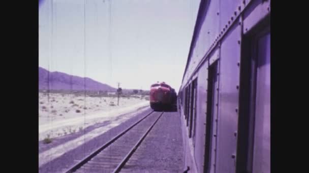 Nieuwe Mexico Verenigde Staten Mei 1962 Trein Aan Grens Van — Stockvideo