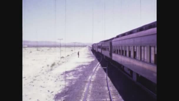 Νεο Μεξικο Ηνωμενεσ Πολιτειεσ Μαϊοσ 1962 Τρένο Στα Σύνορα Ηπα — Αρχείο Βίντεο