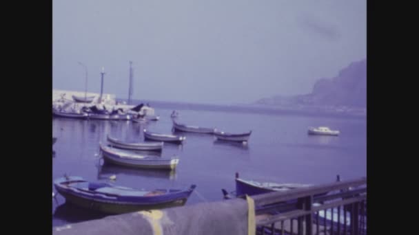 Palermo Itália Maio 1972 Paisagem Mondello Nos Anos — Vídeo de Stock