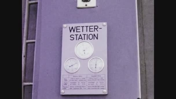 Berlijn Duitsland Maart 1962 Wetter Station Detail — Stockvideo