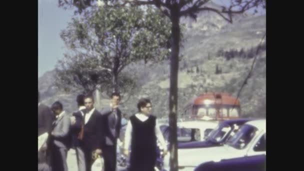 Palermo Talya Mayis 1962 Larda Country Street Detayları Ndaki Insanlar — Stok video