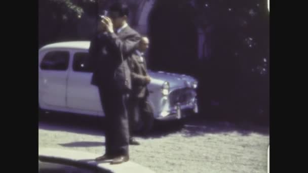 Palermo Ιταλια Μαϊοσ 1962 Άνθρωποι Στην Ύπαιθρο Σκηνή Λεπτομέρεια Δρόμο — Αρχείο Βίντεο