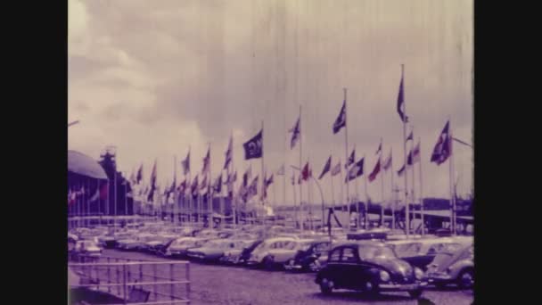ドイツ ハンブルク1963年5月 60年代のハンブルクの街並み — ストック動画