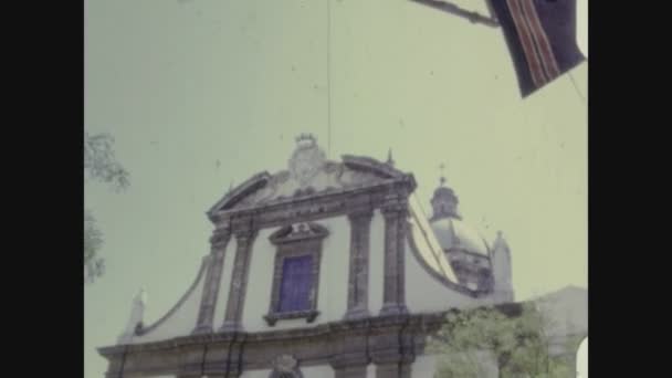 パレルモ イタリア1964年5月 60年代に市内の教会のファサード — ストック動画