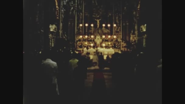 Palermo Talya Mayis 1964 Larda Kiliseden Yeni Evliler Çıktı — Stok video
