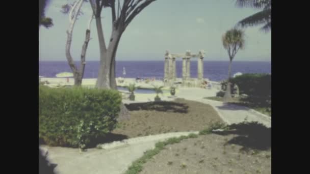 Palermo Italy May 1964 Pool Resort Sea 000 — 图库视频影像