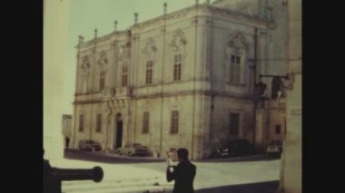 RABAT, MALTA HAZİRAN 1973: 70 'lerde Malta rabatı şehir manzarası