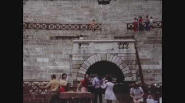 VERONA, ITALY MAYIS 1971: 70 'lerde Verona' nın iç sahnesindeki arena