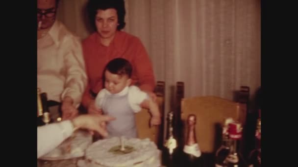 Palermo Ιταλια Ιουνιοσ 1962 Πρώτα Γενέθλια Των Διδύμων Στο Σπίτι — Αρχείο Βίντεο