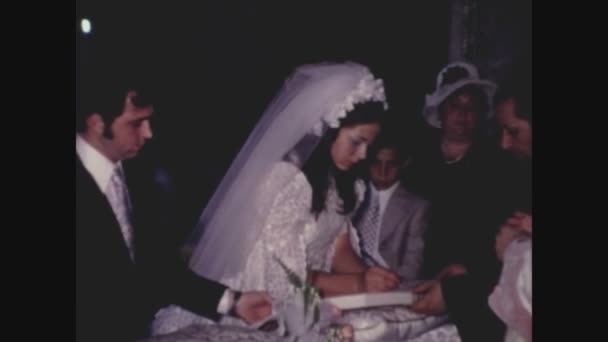 Palermo Italie Mai 1964 Cérémonie Mariage Signe Moment Dans Les — Video