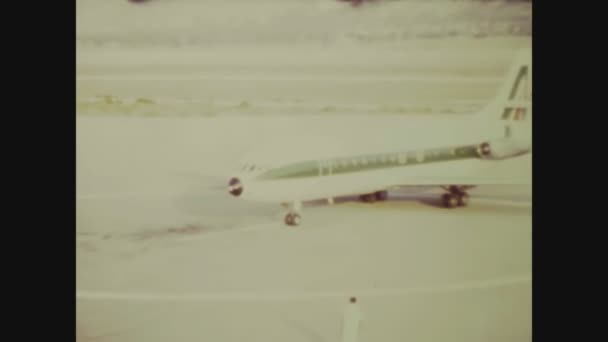 Palermo Włochy Maj 1964 Szczegóły Samolotu Alitalia Latach Tych — Wideo stockowe