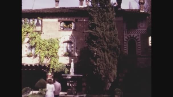 Μιλανο Ιταλια Οκτωβριοσ 1964 Μεσαιωνικό Χωριό Στη Δεκαετία Του — Αρχείο Βίντεο