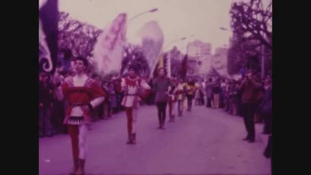 Agrigento Talya Mayıs 1974 Sagra Del Mandorlo Fiore Badem Çiçeği — Stok video