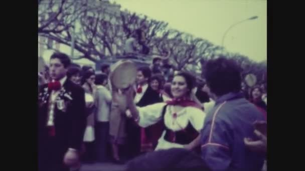Agrigento Itália Maio 1974 Sagra Del Mandorlo Fiore Festival Flor — Vídeo de Stock