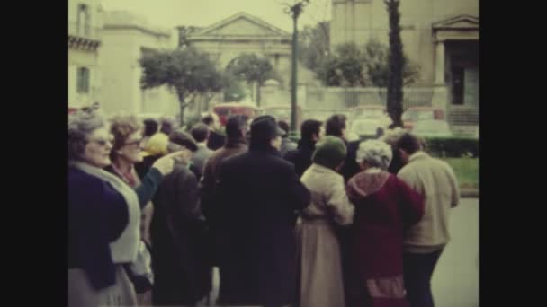 Valletta Malte Juin 1973 Valette Malte Foule Dans Les Années — Video