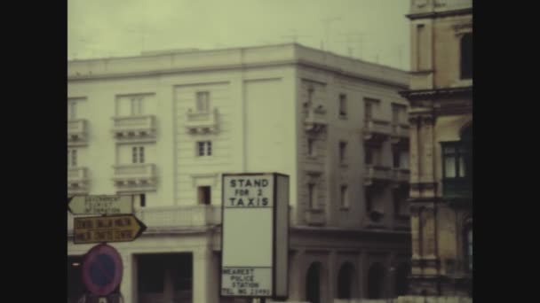 Valletta Malta Juni 1973 Kyrkan Catherine Alexandria Malta Talet — Stockvideo