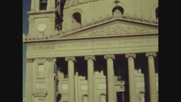 マルタ モスタ1973年6月 70年代のマルタのモスタ教会 — ストック動画