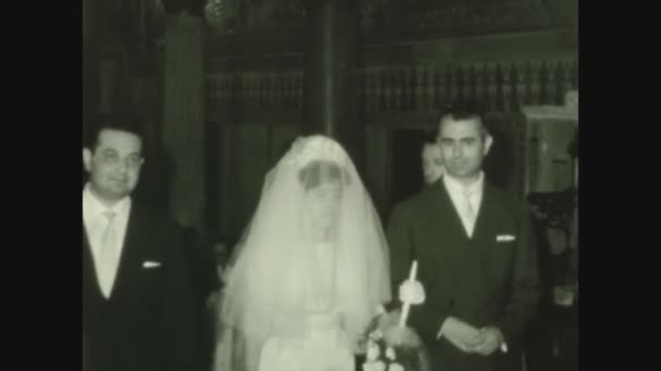 Palermo Itália Maio 1968 Cena Cerimônia Casamento Italiano Década Imagens — Vídeo de Stock
