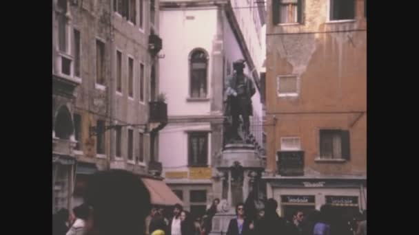 Venice Italië April 1971 Venetië Steegje Uitzicht Jaren — Stockvideo