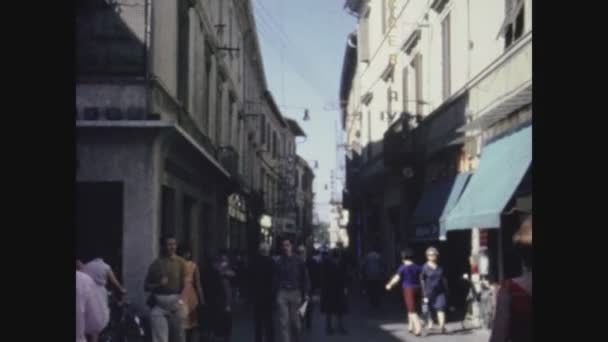 Pesaro Italië Juni 1967 Pesaro Stad Straatbeeld Jaren — Stockvideo