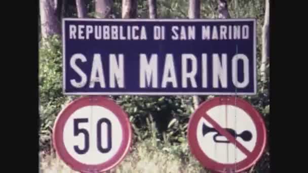 San Marino Włochy Czerwca 1967 Widok Miasto San Marino Latach — Wideo stockowe