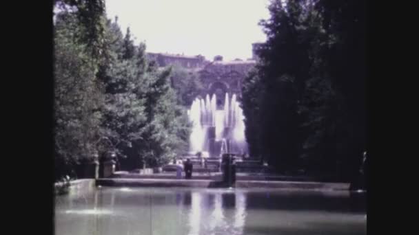 Rome Italy June 1967 Villa Este Palace View 60S — Stock Video