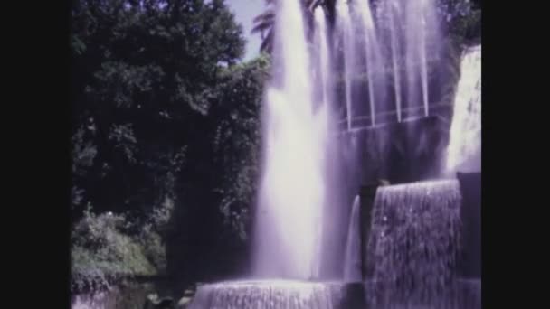 Rzym Włochy Czerwca 1967 Widok Pałac Villa Este Latach Tych — Wideo stockowe